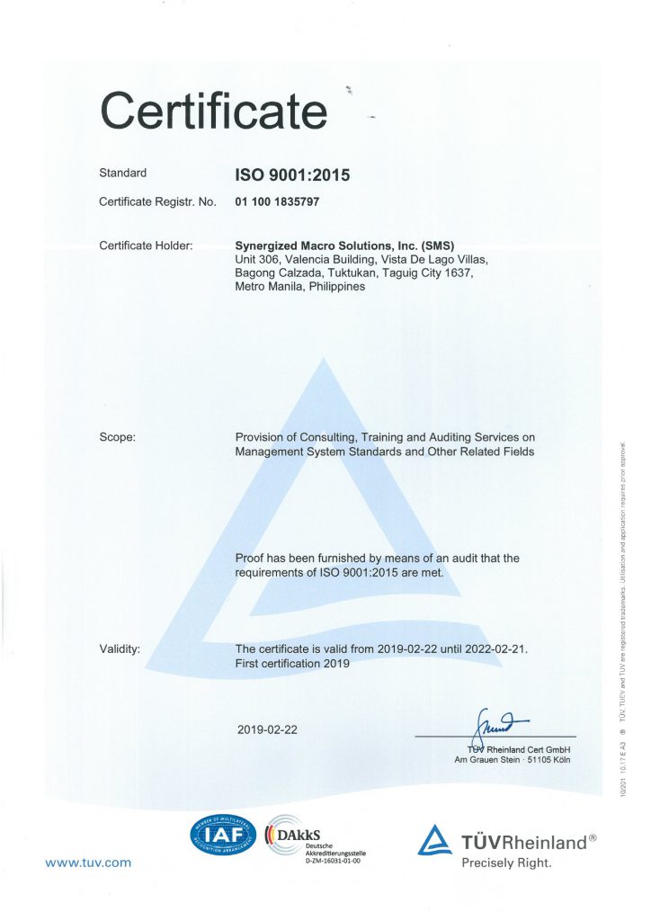 Synergized Macro Solutions, Inc. (SMS) ISO Certificate_page-0001